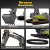 Gemini&Genius Excavator Toy for Kids, Construction Vehicle Digger for 2 3 4 5 6 Year Old Boys Toddlers 1/50 Scale Diecast Digger Car Heavy Duty Alloy Toys for Kids (Green) view 3