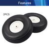 5 inch RC Model Airplane Super Light Sponge Tire Tail Wheel Tire and Wheel Sets for RC Car Airplane PU Sponge Tire with Plastic Hub 2 Pcs, (Bettomshin) view 3