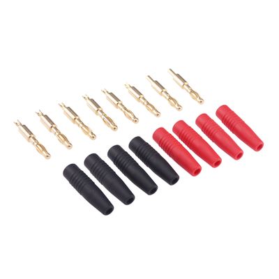 OliYin 4pairs 4mm Solder Type Banana Plug Male Bullet Connector Charger Adapter for RC LiPo Charger