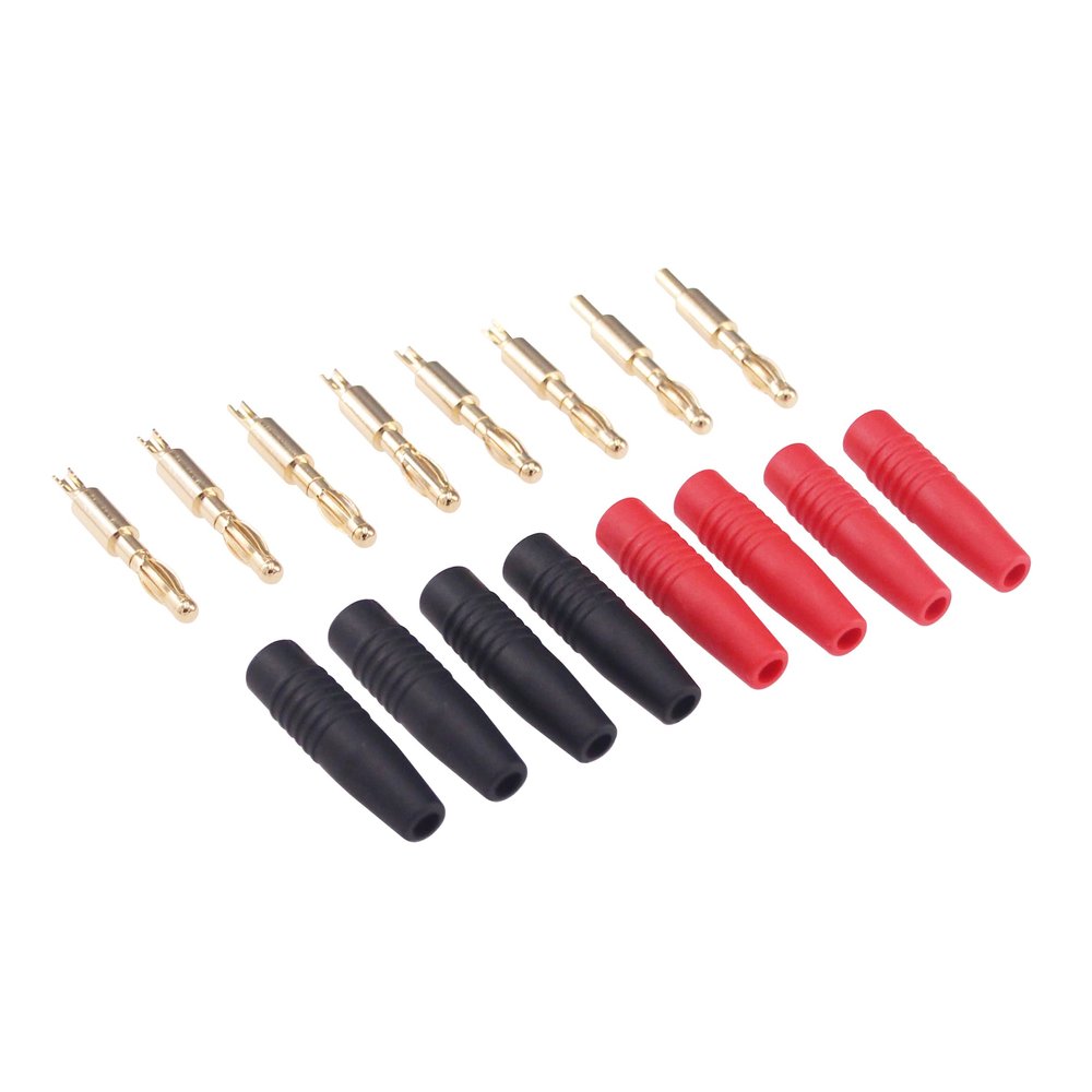 OliYin 4pairs 4mm Solder Type Banana Plug Male Bullet Connector Charger Adapter for RC LiPo Charger