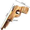 Pack of 2 Wooden Rubber Band Gun Handmade Play Set Shotgun Toy Fake Gun Toy Minigun for Kids view 2