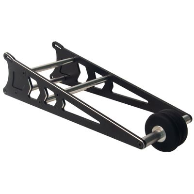 HobbyMarking RC Car Adjustable Aluminim Alloy Wheelie Bar Kit Tail Wheel Head Up Wheel Assembly for 1/10 TRX Slash 2WD Rustler Bandit Upgrade Parts
