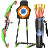 TEMI Bow and Arrow Set for Kids with LED Lights-Archery Set with 10 Suction Cup Arrows, Quivers & Standing Target, Outdoor Toys for Kids Boys & Girls Ages 3-12 Years Old view 1