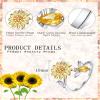 Fidget Anxiety Rings Rotatable Stress Relief Bead Ring Size Adjustable Open Design Ring JZ03-SF 0 view 2