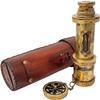 Functional Telescope Brass Made Glass Optics and High Magnfication Mini Telescope Handheld Antique Style view 1