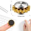 2 Pieces Copper Gear Fidget Spinner for Adults - Small Solid Brass Metal with Steel Bearings, Hand Spinner for Focus & Thinking - Office Desk Toy for Meetings and Phone Calls view 2
