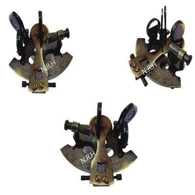 Vintage Antique Astrolabe Ship Sextant Navigation Nautical Sextant Telescope