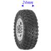 Vgoohobby OD 2.7" Rubber Tires & Plastic Wheel Rims Compatible with MN Model MN90 MN91 MN45 MN96 MN99 MN99S MN98 1/12 RC Car (Silver) view 2