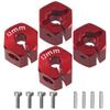 Vgoohobby Aluminum Alloy 12mm Wheel Hex Hub Drive Adapters with Pins Screws Compatible with Axial SCX10 HSP HPI Tamiya Redcat 1/10 RC Crawler Car (12mm, Red) view 1