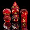DND Dice Set Handmade 7 Accessories Sharp Edge Dice for Dungeons and Dragons TTRPG Games, Multi-Sided RPG Polyhedral Resin Sharp Edge Dice Roleplaying Games (Black Red) view 3