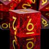 DND Dice Set Handmade 7 Accessories Sharp Edge Dice for Dungeons and Dragons TTRPG Games, Multi-Sided RPG Polyhedral Resin Sharp Edge Dice Roleplaying Games (Black Red) view 4
