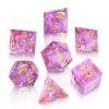 Sharp Edge DND Dice Set Handmade 7 Accessories Dice for Dungeons and Dragons TTRPG Games, Multi-Sided RPG Polyhedral Resin Sharp Edge Dice Roleplaying Games view 2