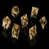 DND Dice Set Handmade 7 Accessories Sharp Edge Dice for Dungeons and Dragons TTRPG Games, Multi-Sided RPG Polyhedral Resin Sharp Edge Dice Roleplaying Games (Black Gold) view 1