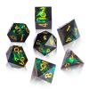 DND Dice Set Handmade 7 Accessories Sharp Edge Dice for Dungeons and Dragons TTRPG Games, Multi-Sided RPG Polyhedral Resin Sharp Edge Dice Roleplaying Games(Dark) view 2
