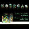 DND Dice Set Handmade 7 Accessories Sharp Edge Dice for Dungeons and Dragons TTRPG Games, Multi-Sided RPG Polyhedral Resin Sharp Edge Dice Roleplaying Games(Dark) view 4