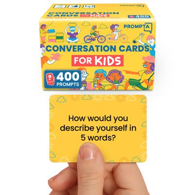 400 Conversation Cards for Kids  Engage Kids, Laugh, and Grow Closer During Family Dinner, Game Night, and Road Trips  Have Fun Building Social-Emotional Skills - Super Portable 2.5" x 1.75" Cards