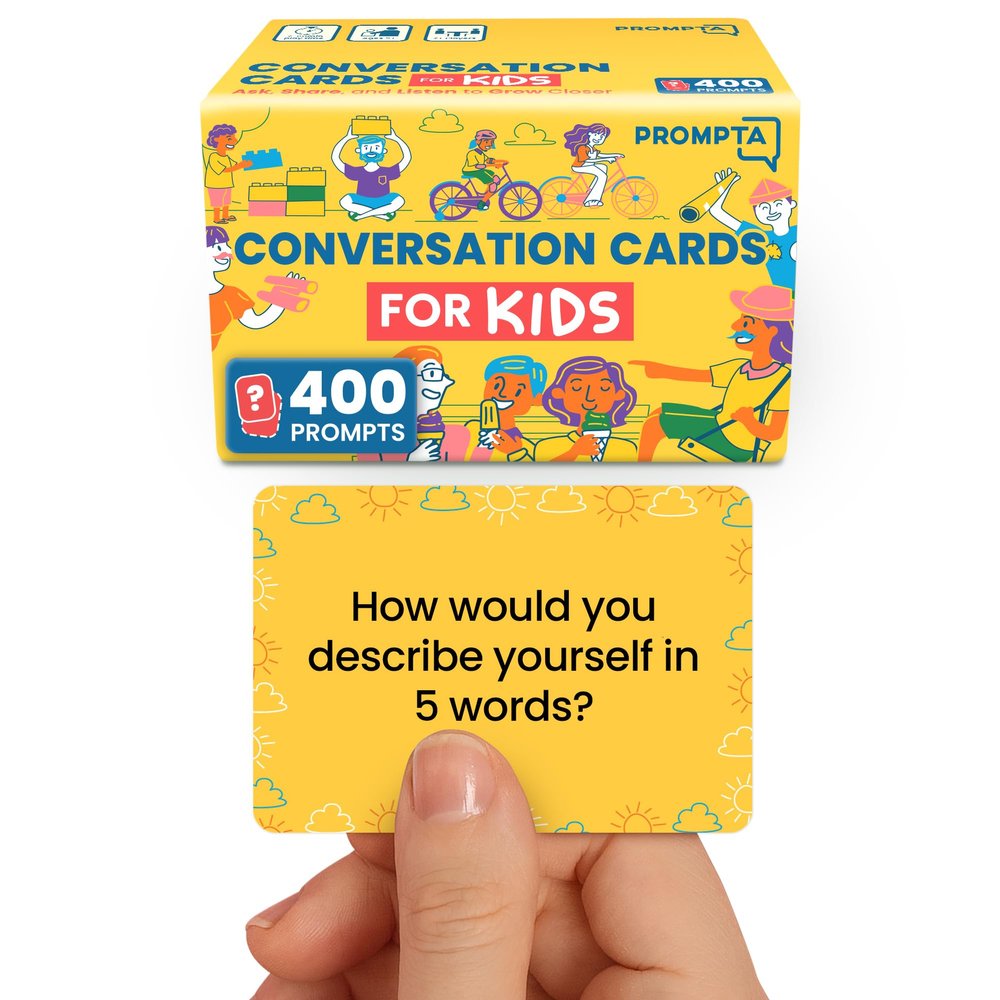 400 Conversation Cards for Kids  Engage Kids, Laugh, and Grow Closer During Family Dinner, Game Night, and Road Trips  Have Fun Building Social-Emotional Skills - Super Portable 2.5" x 1.75" Cards