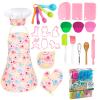 KAEGREEL Elephant Baking Chef Set for Kids, 26 Pcs Kids Cooking Set with Elephant Apron & Hat, Chef Supplies Kitchen Toys Dress Up Role Play Gifts for Girls Boys Aged 3-8 view 1