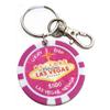 Las Vegas Keychain, Lucky Poker Chip (Pink - $500) view 1