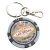 Las Vegas Keychain, Lucky Poker Chip (Silver - $100K) view 1
