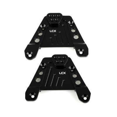 LCX Racing 1/6 RC Crawler Car Aluminum Rear Shock Tower Mount Shock Hoop Set Shock Absorbers Bracket for Axial SCX6 AXI05000, Upgrades Parts Accessories (Rear)