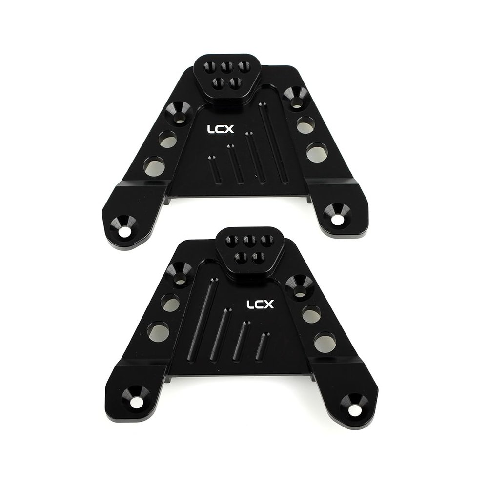 LCX Racing 1/6 RC Crawler Car Aluminum Rear Shock Tower Mount Shock Hoop Set Shock Absorbers Bracket for Axial SCX6 AXI05000, Upgrades Parts Accessories (Rear)