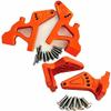 for Traxxas E-Revo VXL 2.0 5411 5413 8616 Aluminum Ajustable Rear Wing Mount Orange view 1