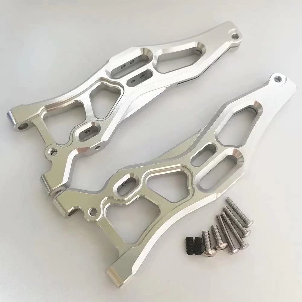 for Arrma 1/8 Kraton Outcast Talion Notorious 6S AR330219 Aluminum Front Lower Suspension Arms Silver