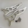for Arrma 1/8 Kraton Outcast Talion Notorious 6S AR330219 Aluminum Front Lower Suspension Arms Silver view 2