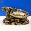 8" Brass Tortoise Piggy Bank | Dragon Tortoise | Handmade - Brass view 1