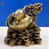 8" Brass Tortoise Piggy Bank | Dragon Tortoise | Handmade - Brass view 3