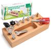 TenFans Montessori Busy Board for Toddlers 3-5 Years, Wooden Screwdriver Activity Board, Fine Motor Skills & Sensory Development Toy, Preschool Learning & Travel view 1