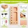 TenFans Montessori Busy Board for Toddlers 3-5 Years, Wooden Screwdriver Activity Board, Fine Motor Skills & Sensory Development Toy, Preschool Learning & Travel view 3