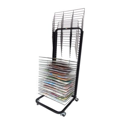ZXFF Mobile Art Drying Rack, Drying Easel Art Studio, Educational Product Drying Rack, Space-Saving Shelf (for A3 Artwork/Painting) Children's Gifts (Size : 20 Layers)