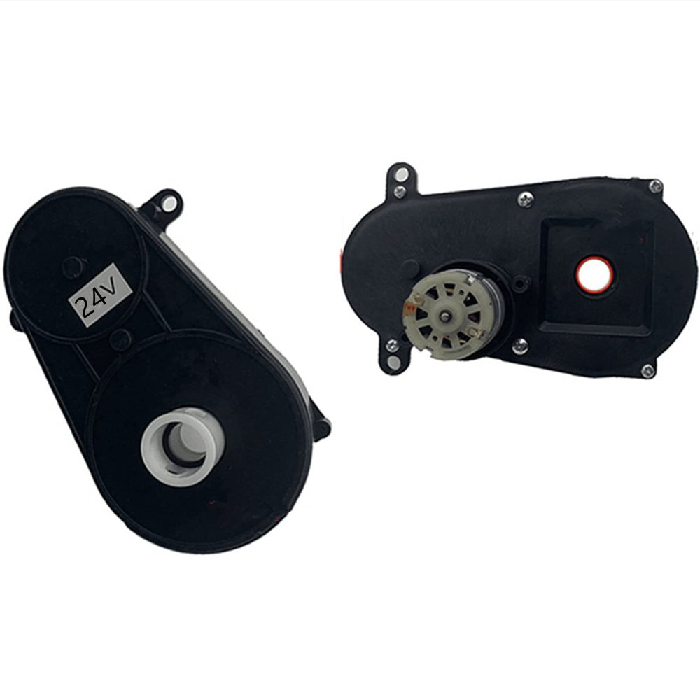 jiaruixin 24V390 Children Electric Car Steering Gearbox with 24 Volt Motor,Steering Motor for Remote Control Car, Children Ride On Car Replacement Parts