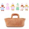 Qpewep Basket Plush Baby Dolls Soft Multicultural Sensory Babies Toy Set 6 Piece Interchangeable Clothes Stuffed Plush Figures for All Ages Easter Gift view 4