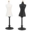 NUOBESTY 2pcs 1: 12 Scale Dollhouse Mannequin Torso Mini Female Dress Form Miniature Furniture for Dollhouse Lanscape Garden (Black White) view 1