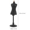 NUOBESTY 2pcs 1: 12 Scale Dollhouse Mannequin Torso Mini Female Dress Form Miniature Furniture for Dollhouse Lanscape Garden (Black White) view 2