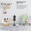 NUOBESTY 2pcs 1: 12 Scale Dollhouse Mannequin Torso Mini Female Dress Form Miniature Furniture for Dollhouse Lanscape Garden (Black White) view 4