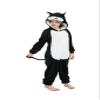 ACOGNA Cat Onesie Kids Costume for Girls Plush Animal One Piece Pajamas Halloween Christmas Cosplay Teen Sleepwear (Black Cat, 12-13 years) view 4