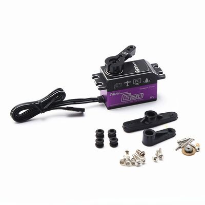 LIZHOUMIL RC Servo,20kg Large Torque Digital Servo for Scx10 TRX- 4 1:8/1:10 RC Car Crawler,High Speed Short Edition G20 Metal Gear 20KG
