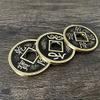 SUMAG Triad Coins (Chinese Palace Coin) Magic Tricks Three Coin Appear Vanish Magic Magician Close up Illusion Gimmicks Mentalism Prop (Half Dollar Size) view 1
