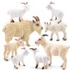 LC JoyCre Goat Figurine 8PCS Goat Toy Set Sheep Toys Farm Animal Figurines Goat Decor Sheep Figurine Kids Preschool Toy Goat Gifts view 1