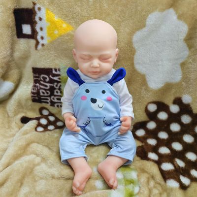 AISITE Platinum Silicone Reborn Baby Dolls Boy - 18 Inch Full Silicone Baby Boy Eyes Closed, Christmas&Birthday Gifts, Suitable for 3+