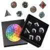 Nupuyai Healing Indian Agate Crystal D&D Polyhedral Dice Set with Box, Set of 7 Table Top Game Dice for MTG Roleplaying Collection view 3