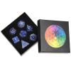 Nupuyai Healing Sodalite Crystal D&D Polyhedral Dice Set with Box for Dungeons and Dragons, Set of 7 Table Top Game Dice for RPG MTG Roleplaying Collection view 1