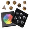 Nupuyai Healing Tiger's Eye Crystal D&D Polyhedral Dice Set with Box for Dungeons and Dragons, Set of 7 Table Top Game Dice for RPG MTG Roleplaying Collection view 3