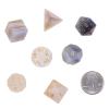 Nupuyai Healing Grey Agate Crystal D&D Polyhedral Dice Set with Box for Dungeons and Dragons, Set of 7 Table Top Game Dice for RPG MTG Roleplaying Collection view 2