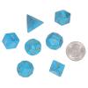 Nupuyai Healing Blue Howlite Turquoise Crystal D&D Polyhedral Dice Set with Box for Dungeons and Dragons, Set of 7 Table Top Game Dice for RPG MTG Roleplaying Collection view 2