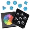 Nupuyai Healing Blue Howlite Turquoise Crystal D&D Polyhedral Dice Set with Box for Dungeons and Dragons, Set of 7 Table Top Game Dice for RPG MTG Roleplaying Collection view 3